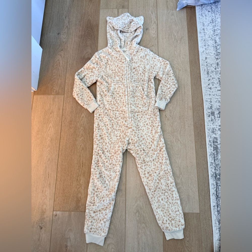 Cat & Jack Cream and Tan Kids One Piece Pajamas